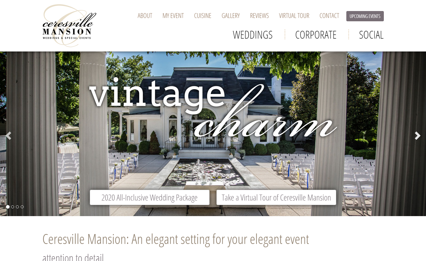 Ceresville Mansion WordPress Site