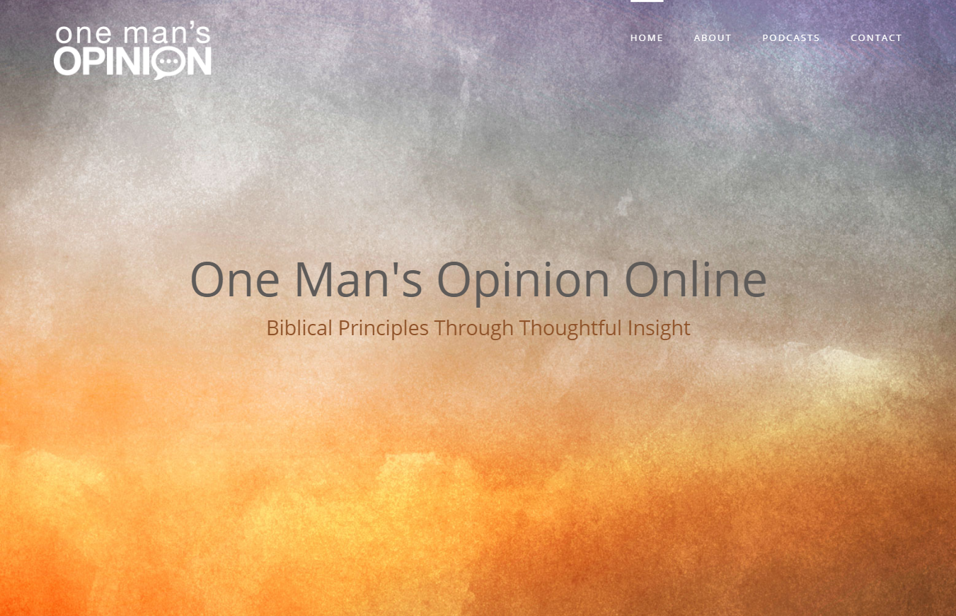 One Man's Opinion Website